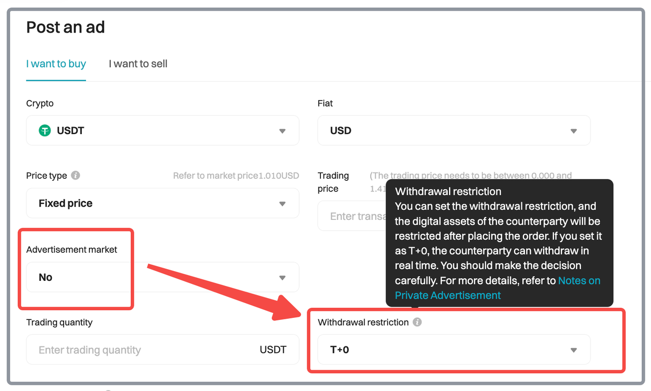 Withdrawal restriction