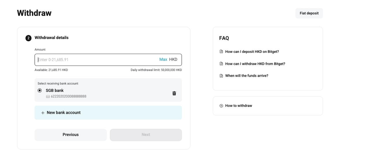 How to Deposit and Withdraw HKD on Bitget Website?