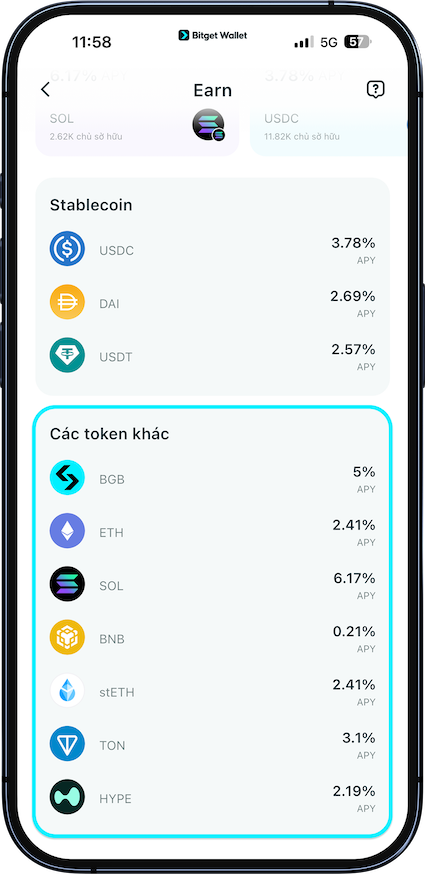 Kiếm tiền với Bitget Wallet – Cách đảm bảo nhận được APY từ 2%–6% từ tiền điện tử của bạn image 3