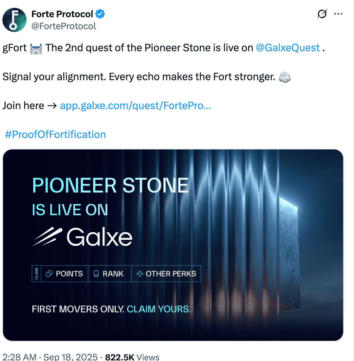 Forte Protocol Airdrop Guide: How to Participate and Claim $FROT Rewards image 1