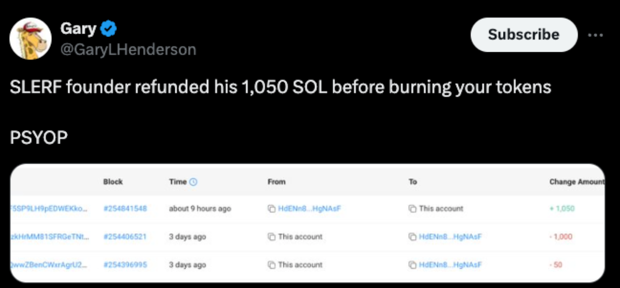 Slerf’s memecoin launch: ‘Mindless’ screw-up or marketing stunt? image 0