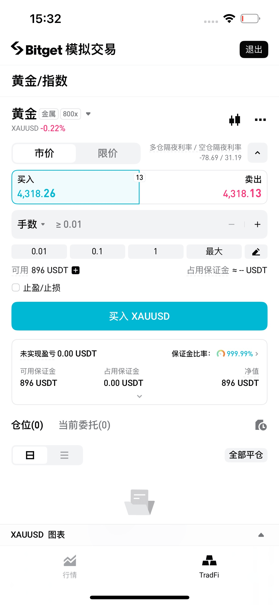 Bitget CFD 模擬帳戶操作指南