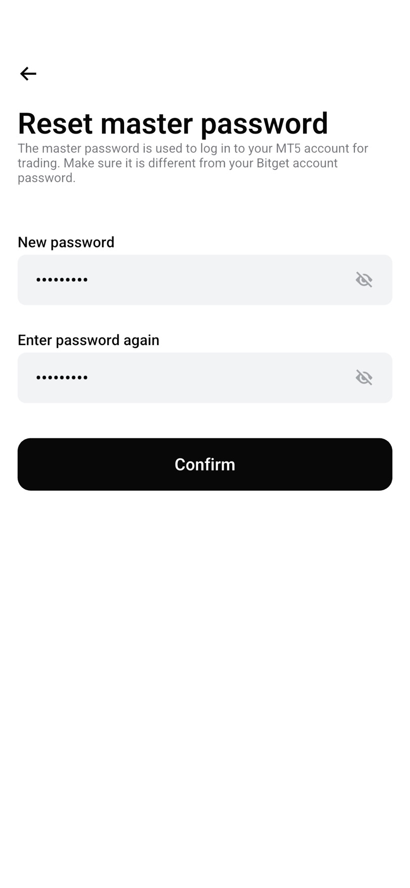 Bitget TradFi (MT5) hisobingizga kirish va parolingizni tiklash image 0