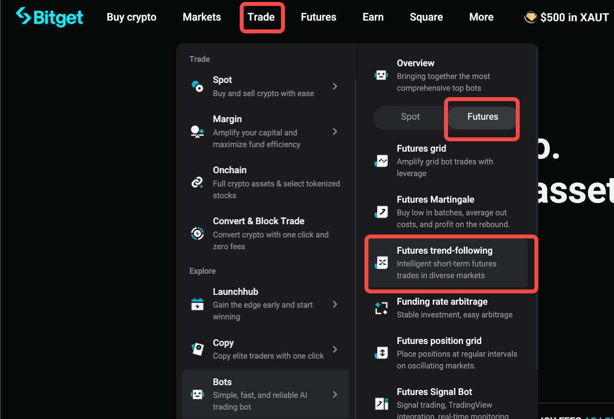 Futures Trend-Following Bot on Bitget – Website Guide