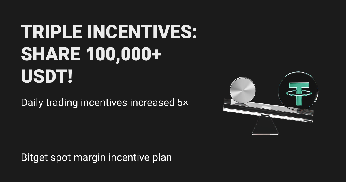 Bitget spot margin incentive plan is live—earn triple incentives and share 100,000+ USDT! image 0