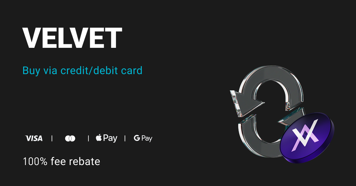 Buy VELVET,Get 100% fee rebate in VELVET! image 0