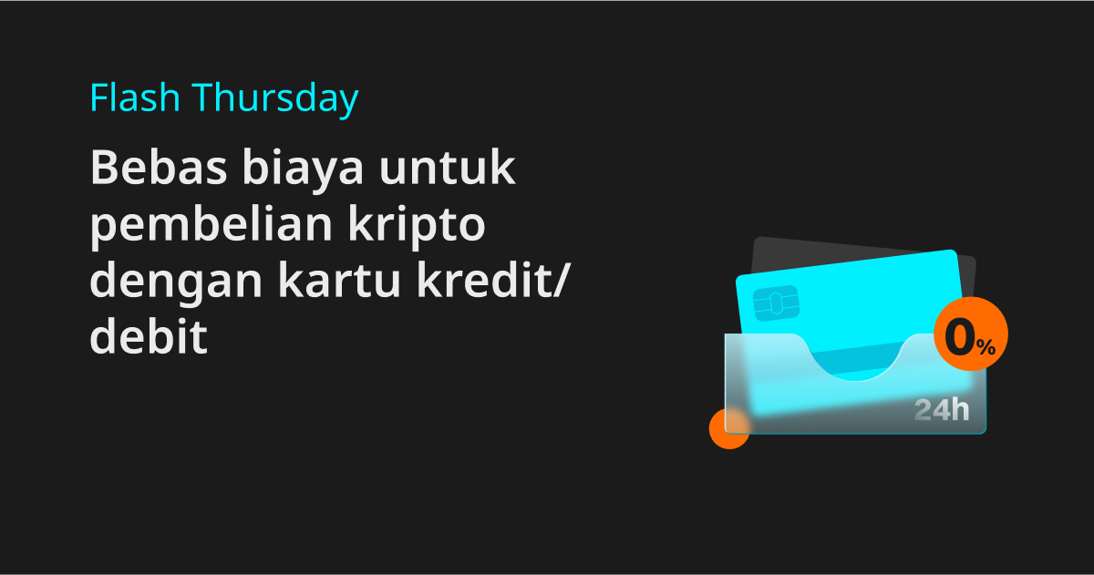 Flash Thursday: Bebas biaya untuk pembelian kripto dengan kartu kredit/debit image 0