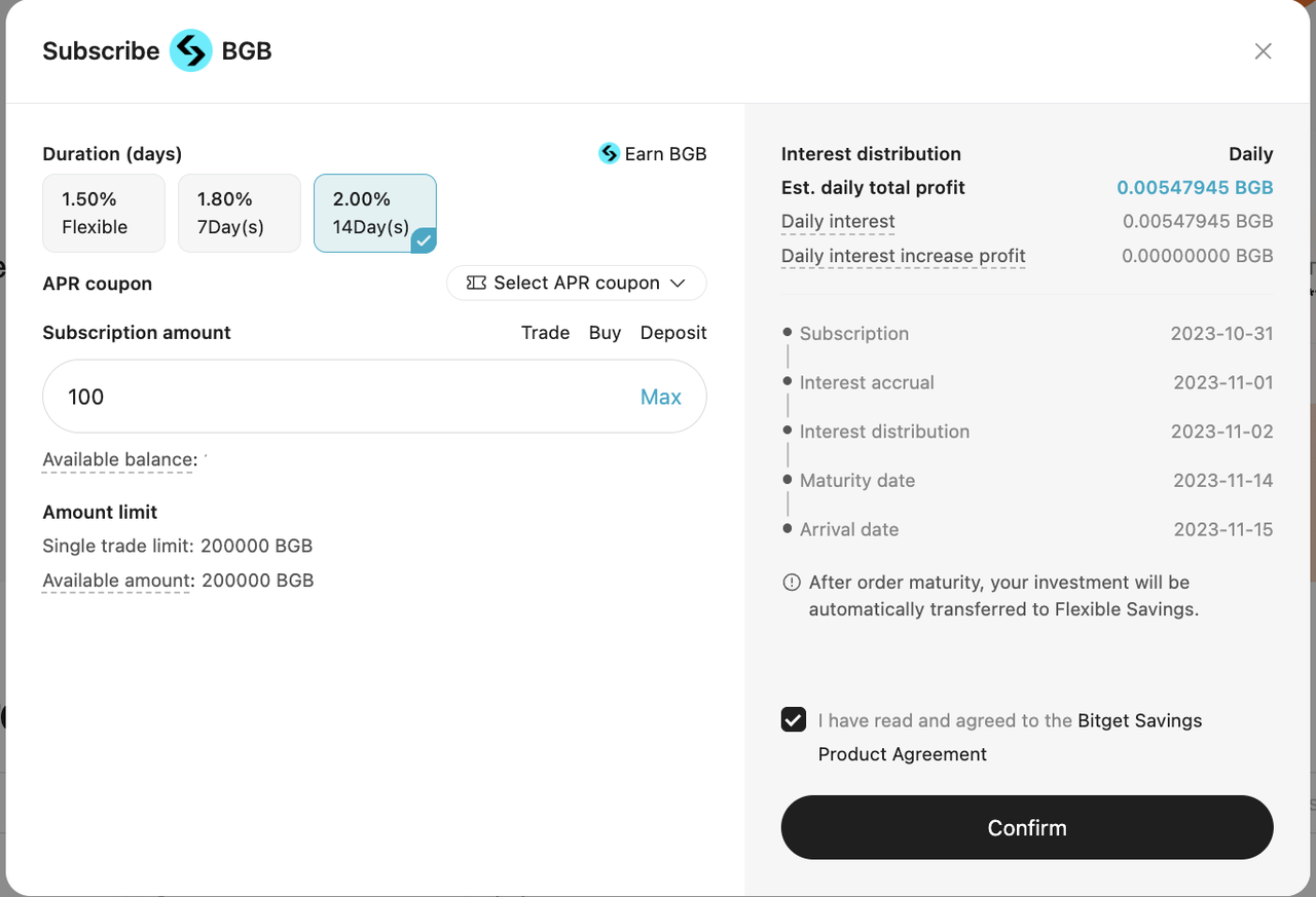 Introduction to Bitget Fixed Savings image 2