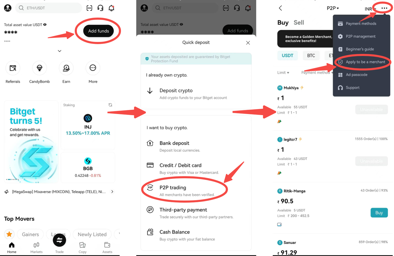 How to become a P2P merchant and enjoy exclusive benefits on Bitget? image 1