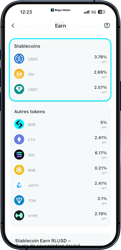 Bitget Wallet Earn – Comment garantir 2% à 6% d'APY sur vos cryptos image 2