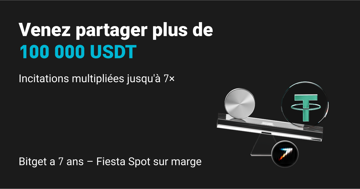 Bitget fête ses 7 ans : Événement Spot sur marge avec 100 000+ USDT et jusqu'à 7× incitations ! image 0