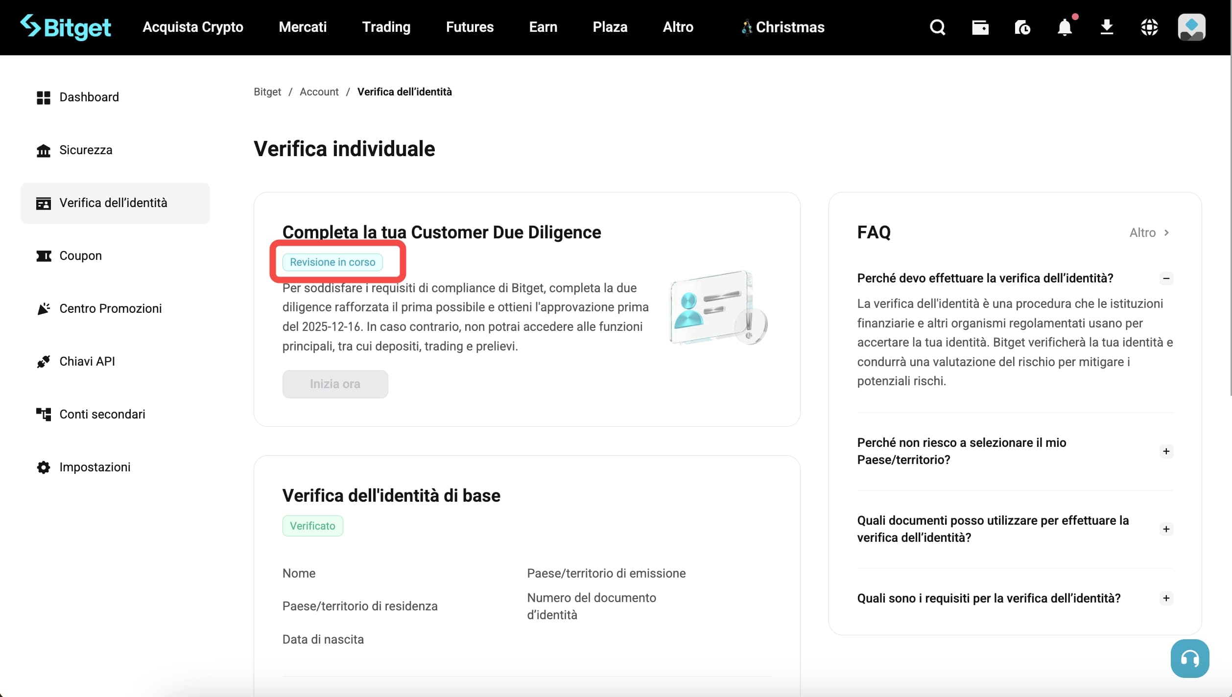 Come completare la procedura di due diligence rafforzata (EDD) per il mio account Bitget? - Guida per il sito web