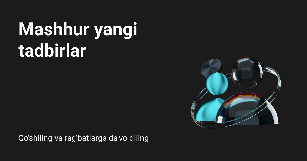 Mashhur yangi tadbirlar