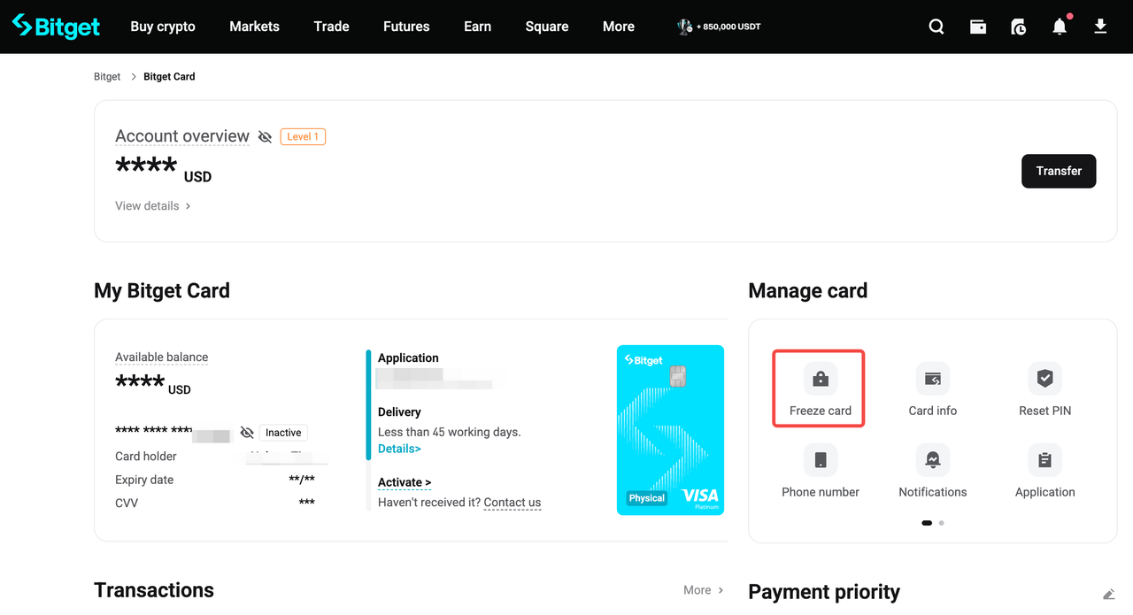 Managing Your Bitget Card image 3