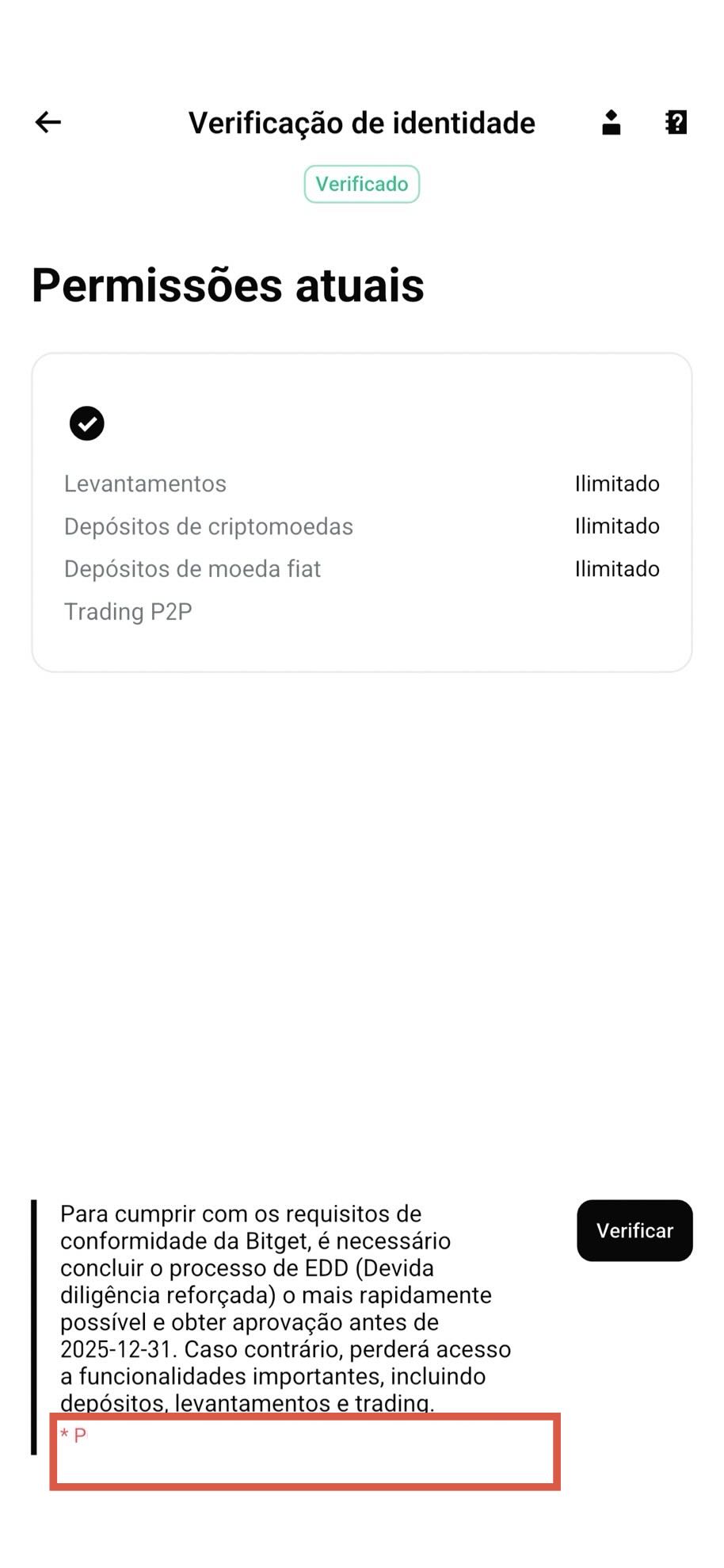 Como concluir a Devida diligência reforçada (EDD) da minha conta Bitget? – Guia da app móvel