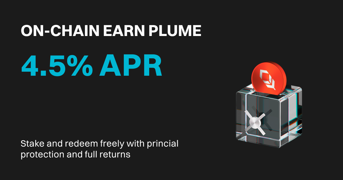 Bitget Launches PLUME On-chain Earn With 4.5% APR image 0