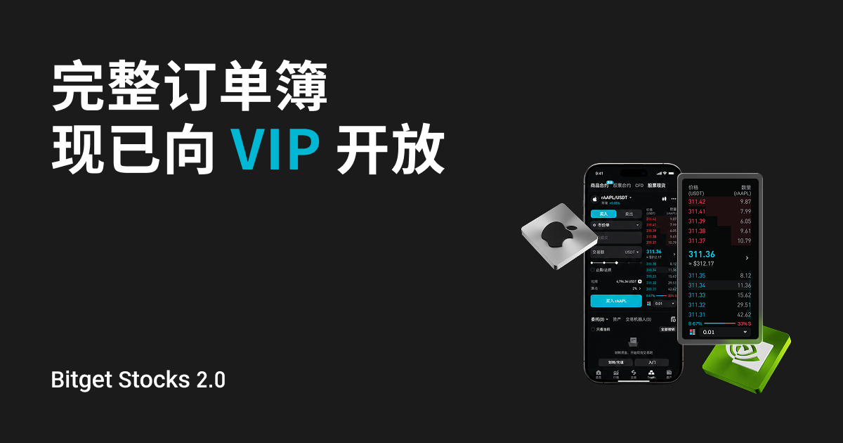 Bitget 行业首推免费美股 L2 深度行情:畅享纳斯达克 24 小时报价,年省 276 美元