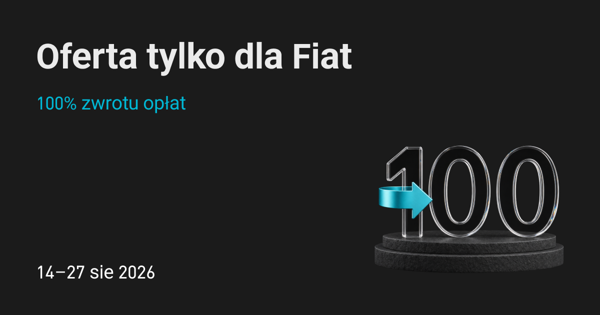 Tylko fiat: 100% cashbacku od opłat