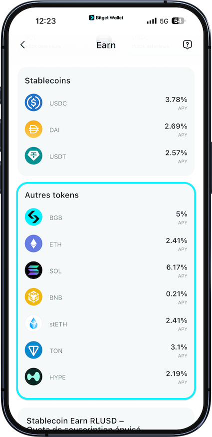 Bitget Wallet Earn – Comment garantir 2% à 6% d'APY sur vos cryptos image 3
