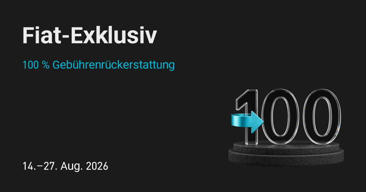 Exklusiv für Fiat: 100 % Gebührenrabatt