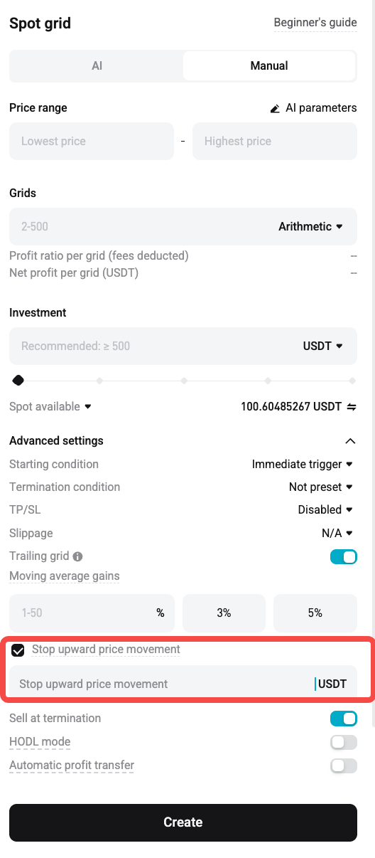 How to Use Trailing Grid with Spot Grid and Futures Grid Bots on Bitget? image 2