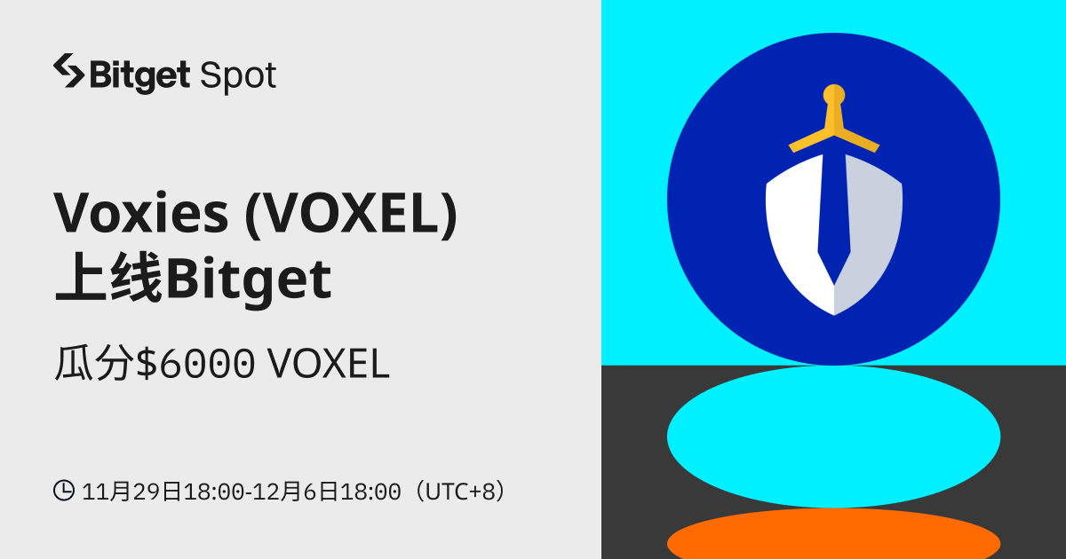 Voxies (VOXEL)  将上线 Bitget，参与赢取 $6,000 VOXEL ! image 0