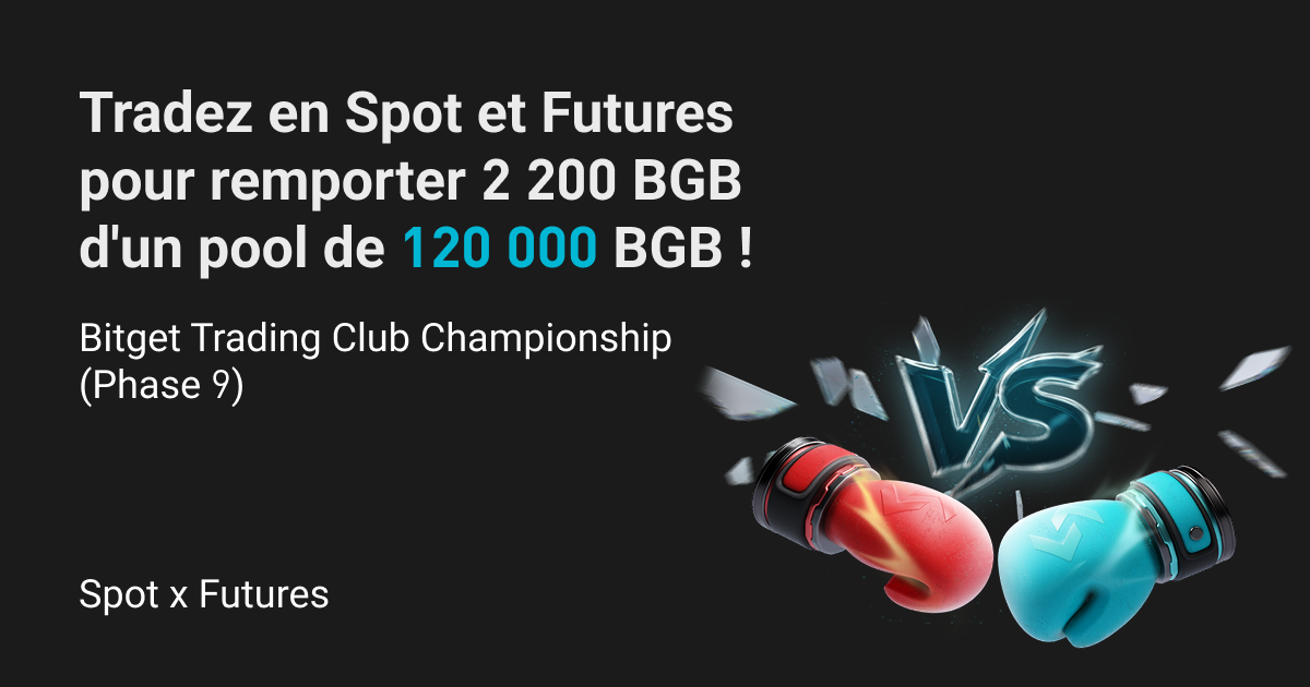 Bitget Trading Club Championship (Phase 9) – Tradez en Spot et Futures pour remporter 2 200 BGB d'un pool de 120 000 BGB ! image 0
