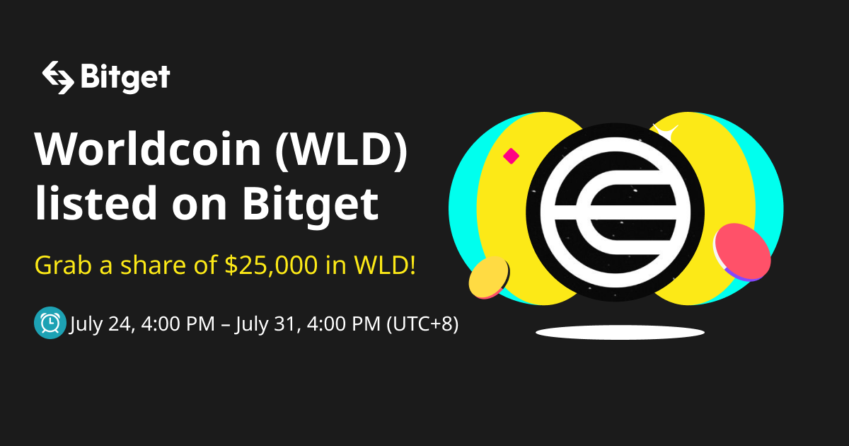 Worldcoin (WLD) has been listed on Bitget — come and grab a share of $25,000 in WLD! image 0