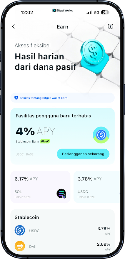 Earn dengan Bitget Wallet – Cara mengamankan APY 2%–6% dari Kripto kamu image 1