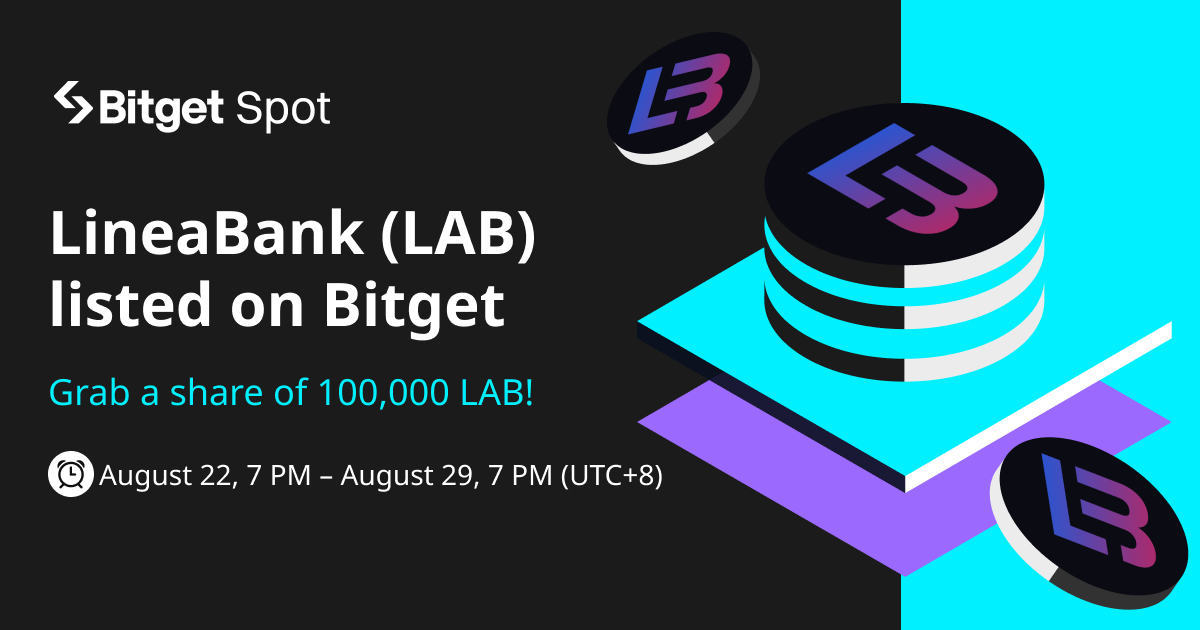 LineaBank (LAB) will be listed on Bitget. Come and grab a share of 100,000 LAB ! image 0