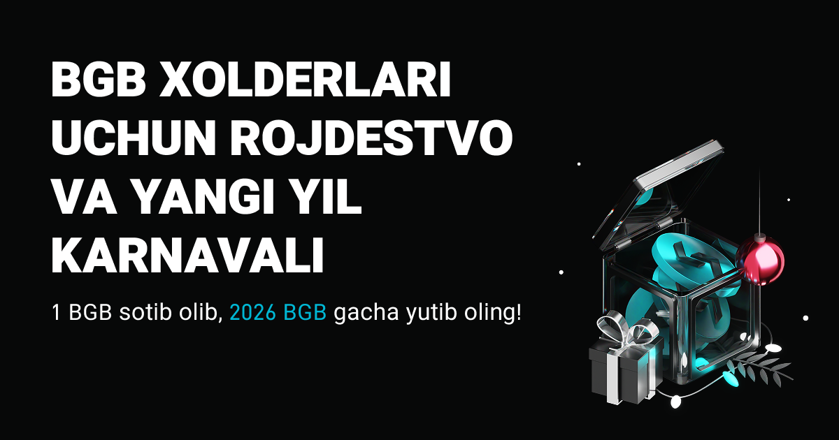 BGB xolderlari uchun Rojdestvo va Yangi yil karnavali: 1 BGB sotib olib, 2026 BGB gacha yutib oling! image 0