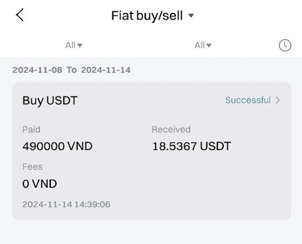 How to instantly buy/sell crypto with VND using cash conversion image 6