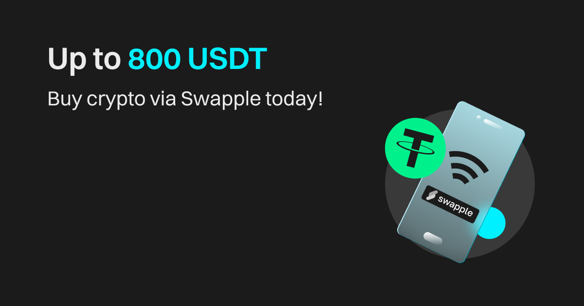 Up to 800 USDT: Buy crypto via Swapple today!  image 0