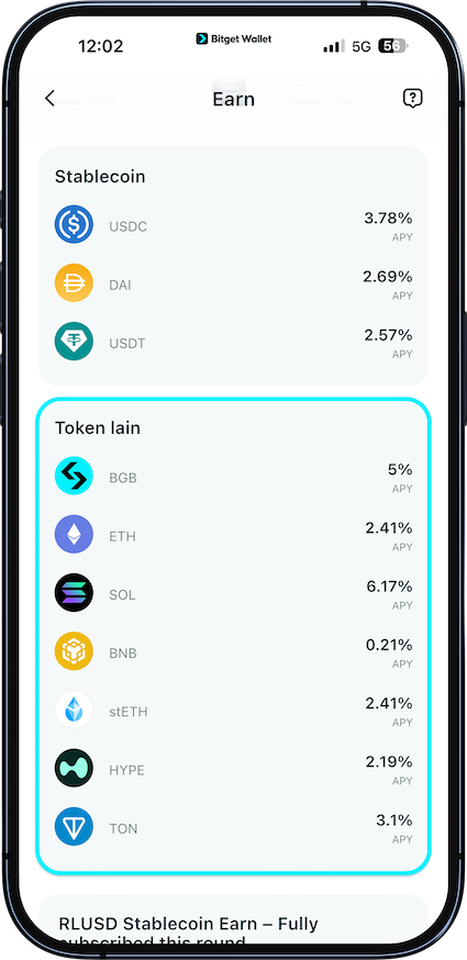 Earn dengan Bitget Wallet – Cara mengamankan APY 2%–6% dari Kripto kamu image 3