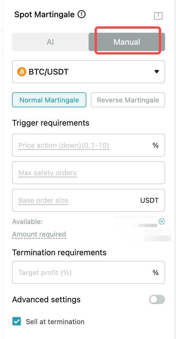 Bitget Spot Martingale Tutorial image 3