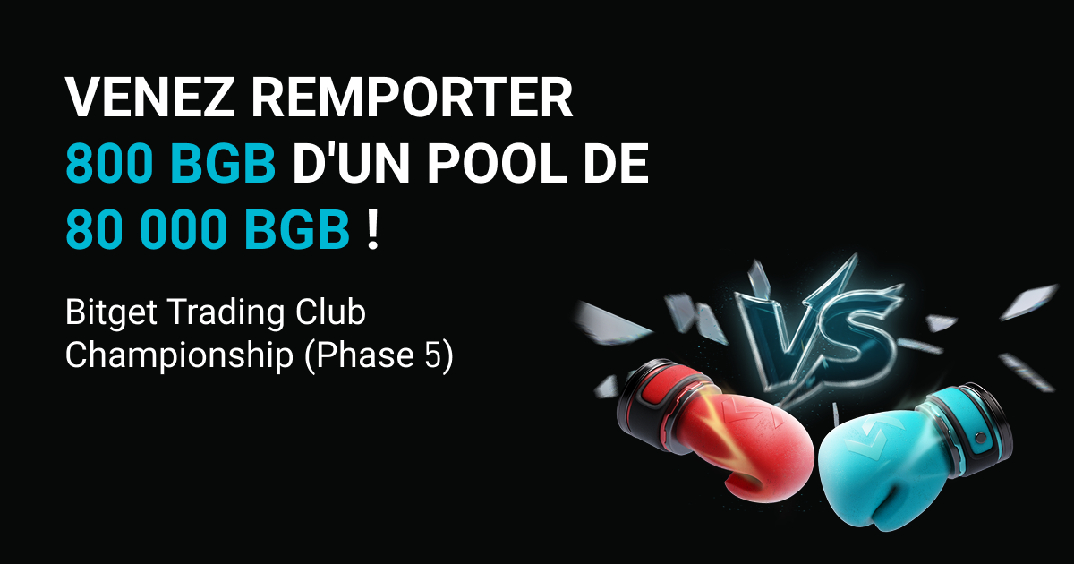 Bitget Trading Club Championship (Phase 5) – Venez remporter 800 BGB d'un pool de 80 000 BGB ! image 0