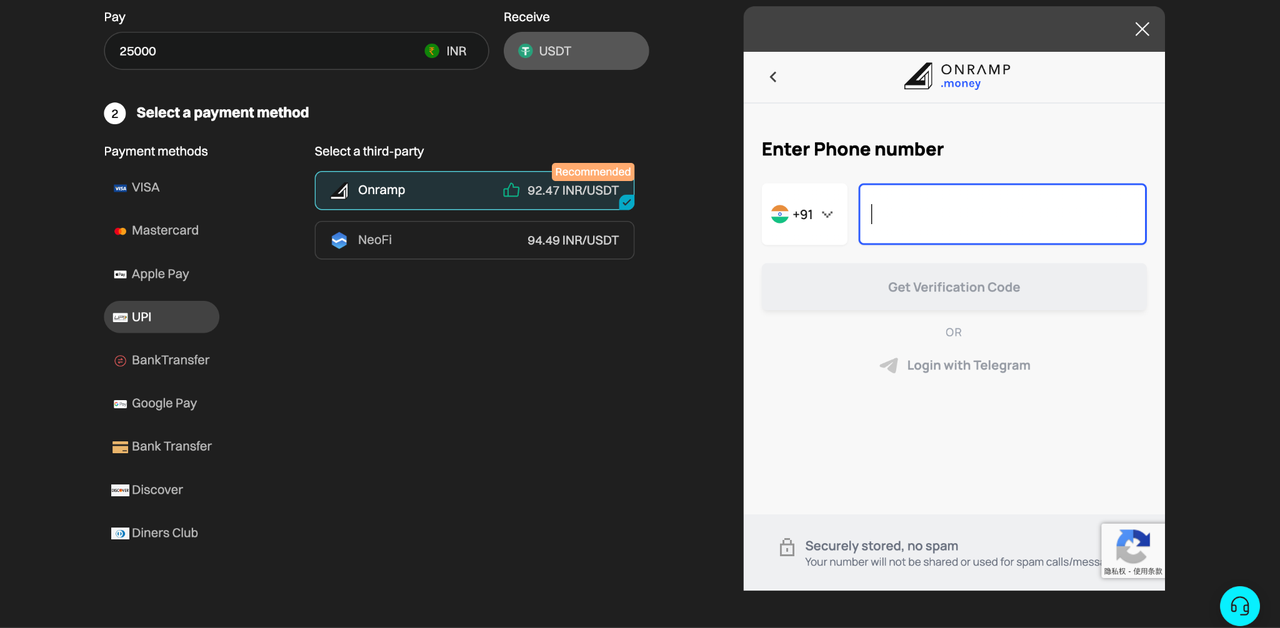 Onramp Money: How to buy crypto with NGN via bank transfer on Bitget image 2