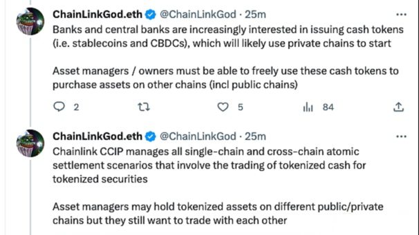 Chainlink 社区大使：各国央行可能会使用私有链来发行稳定币和 CBDC image 0