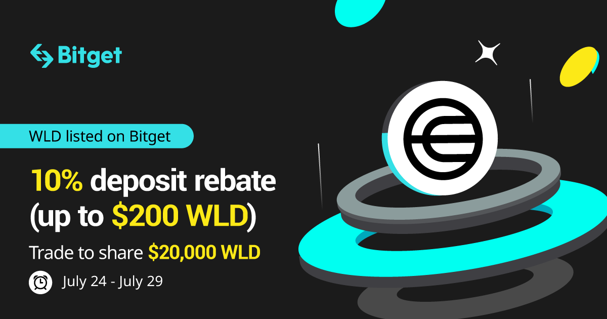 WLD listed on Bitget, deposit and trade to share US$40,000 WLD 