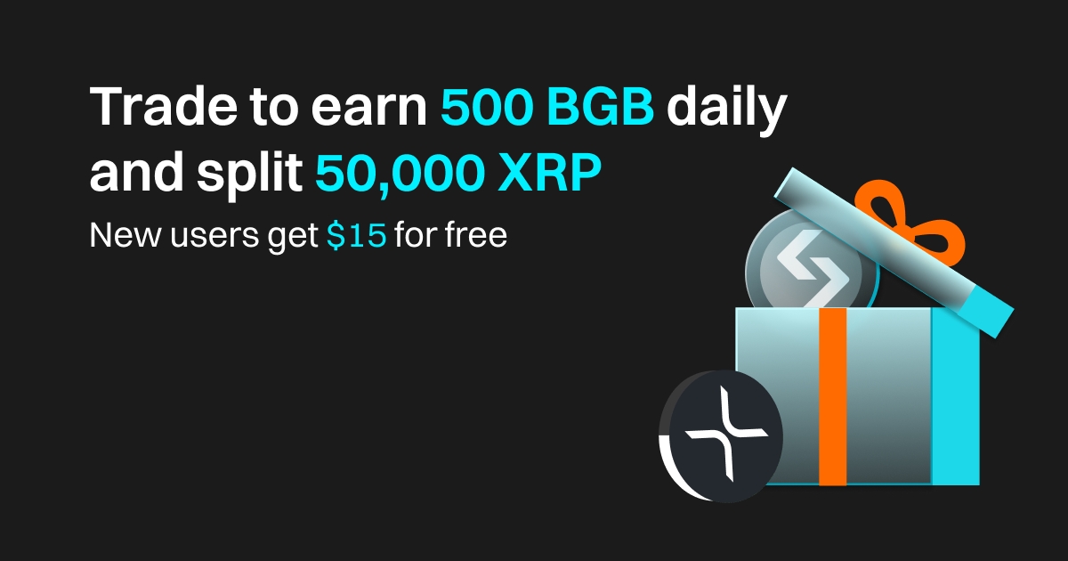 Trade to earn 500 BGB daily and split 50,000 XRP