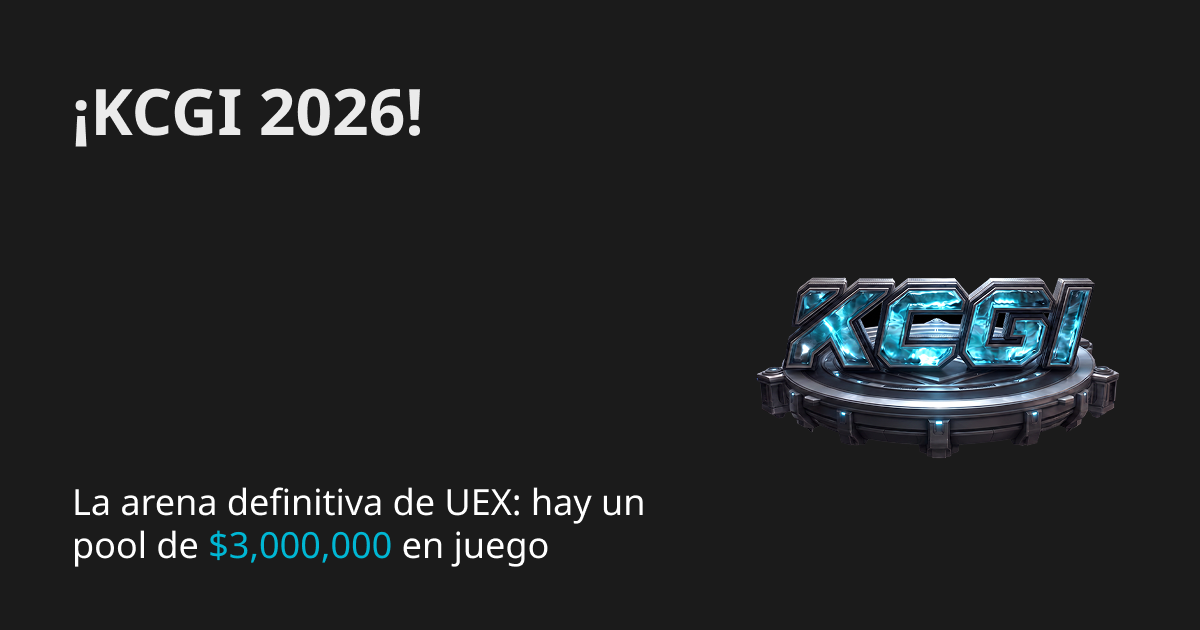 ¡KCGI 2026! Adéntrate en la arena UEX definitiva y compite por tu parte del pool de recompensas de 3 millones de dólares