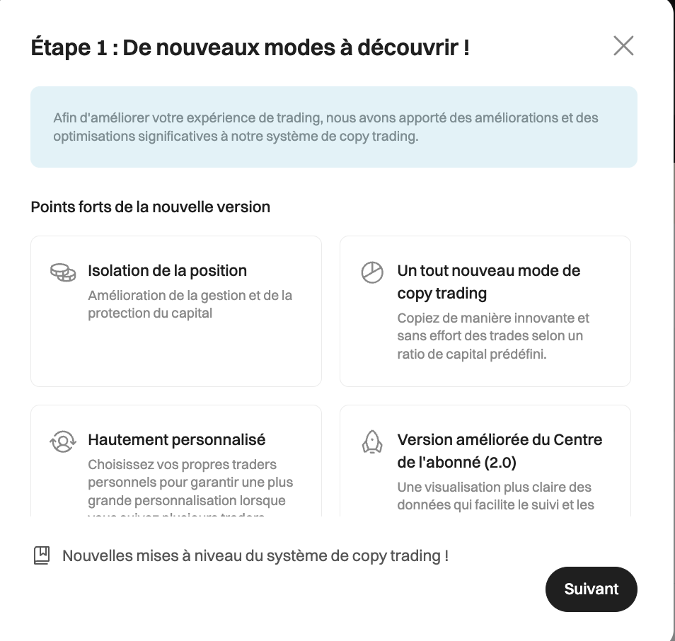 Vue d'ensemble de la mise à niveau du Copy Trading Futures de Bitget image 1