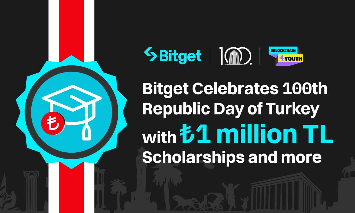 Bitget Celebrates the 100th Republic Day of Turkey with ₺1 million TL Scholarships and Activities