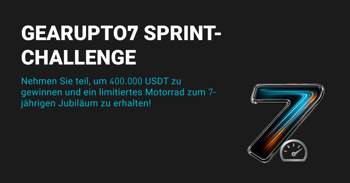 GearUpTo7 Sprint-Challenge: Feiern Sie das 7-jährige Jubiläum von Bitget mit 400.000 USDT Prämien! image 0