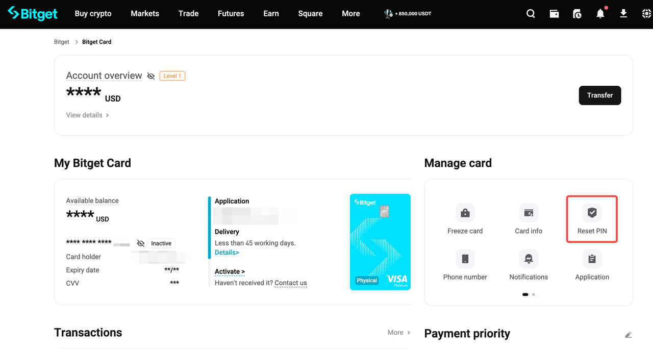 Managing Your Bitget Card image 4