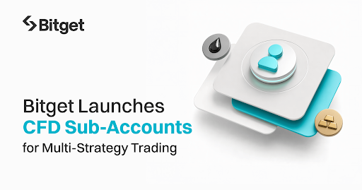 Bitget Launches CFD Sub-Accounts for Multi-Strategy Trading