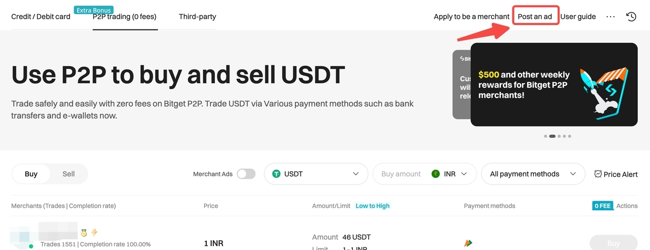 Тепер будь-хто може розмістити оголошення на Bitget P2P! image 0