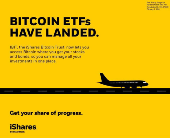 BlackRock labels BTC as ‘progress’ in latest spot Bitcoin ETF ad image 0