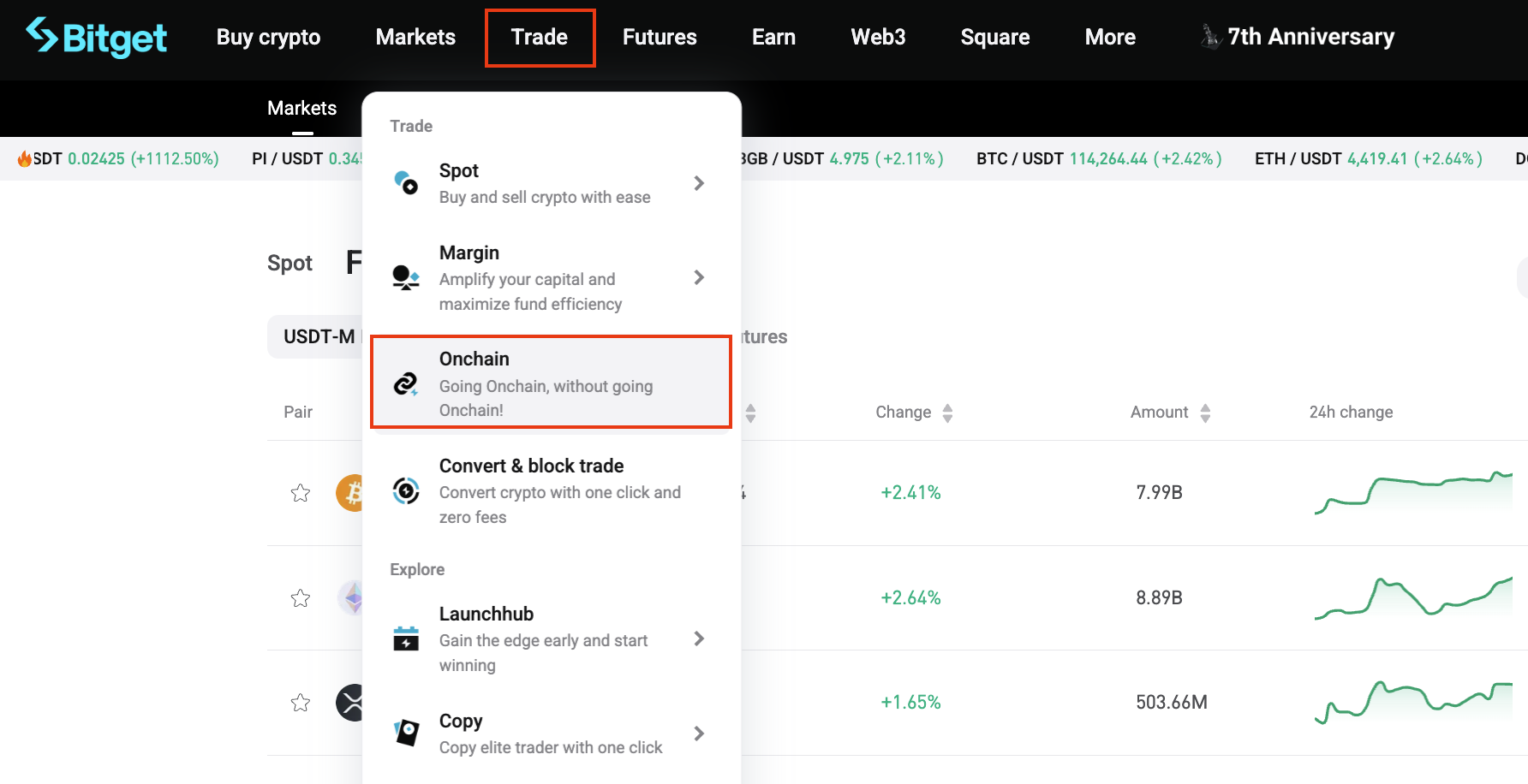 如何在 Bitget 交易鏈上股票 image 3