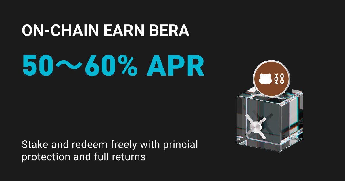 Bitget Launches BERA On-chain Earn With 50~60% APR image 0